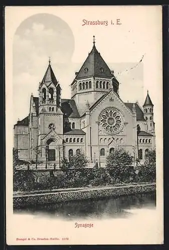 AK Strassburg i. E., An der Synagoge