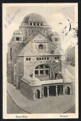 AK Essen /Ruhr, Eingang zur Synagoge
