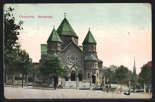 AK Chemnitz, Ansicht der Synagoge