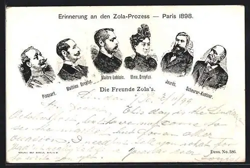AK Affaire Dreyfus, Die Freunde Zola`s