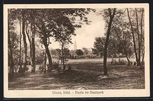 AK Düren /Rhld., Partie im Stadtpark