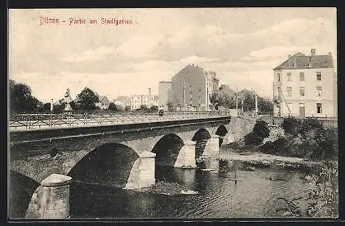 AK Düren, Brücke am Stadtgarten