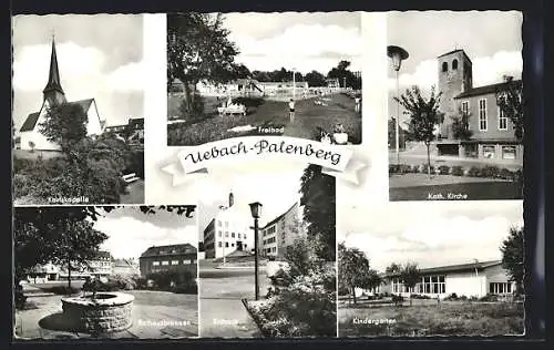 AK Übach-Palenberg, Freibad, Karlskapelle, Kath. Kirche, Rathaus