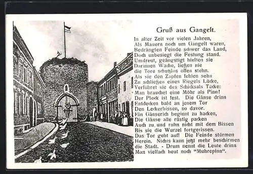 AK Gangelt, Strassenpartie mit Tor