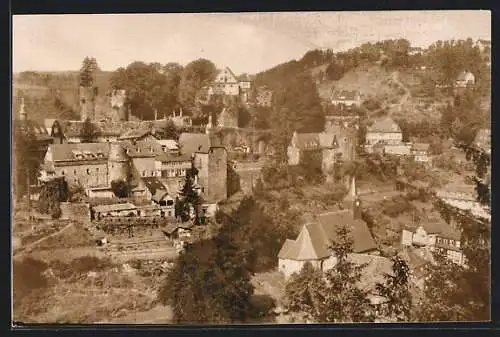 AK Monschau /Eifel, Teilansicht mit Burg