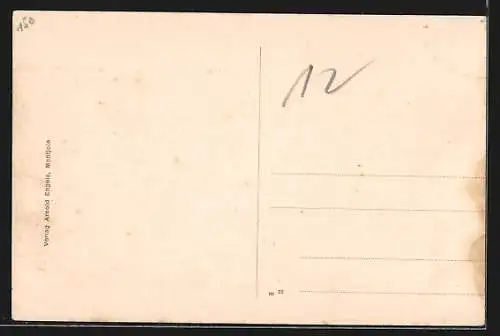 AK Montjoie, Teilansicht mit Turm