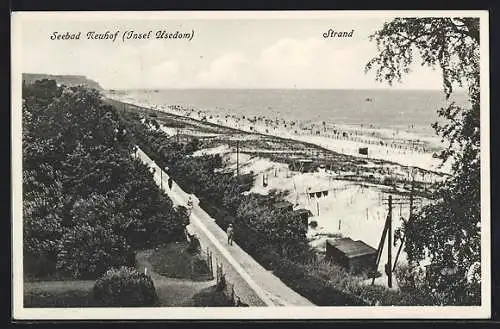 AK Neuhof / Heringsdorf, Promenade am Fischerstrand