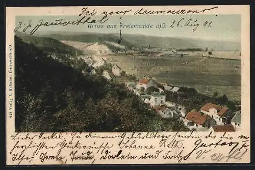 AK Freienwalde a. O., Teilansicht