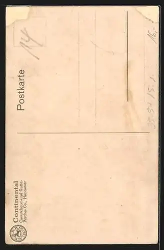 AK Reklame für Continental Ballonstoff, Aufruhr beim Start, Doppeldecker am Himmel