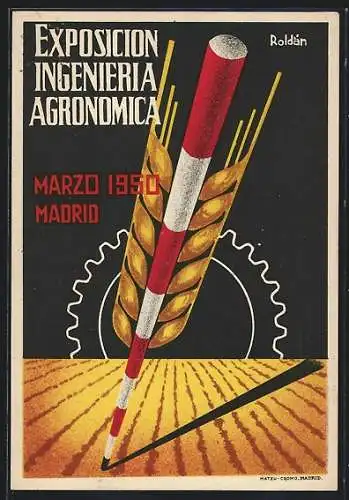 Künstler-AK Madrid, Exposicion Ingenieria Agronomica Marzo 1950