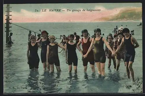 AK Le Havre, Un groupe de baigneuses