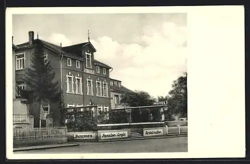 AK Langenlonsheim /Nahe, Bahnhofshotel Daumen