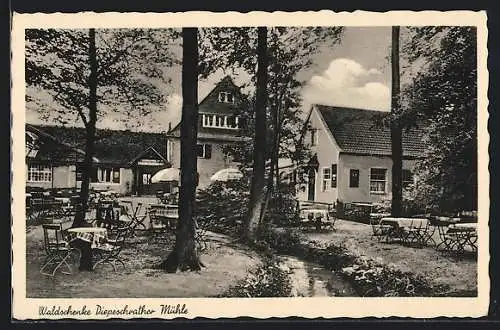 AK Bergisch Gladbach, Waldschenke Diepeschrather Mühle, Bes. Willi Lukaschewsky