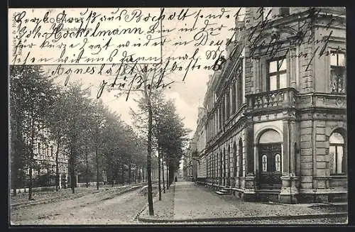 AK Bocholt, Blick in die Bahnhofstrasse