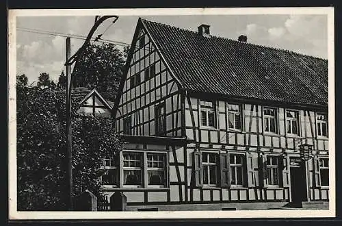 AK Hagen-Selbecke, Restaurant zum Rosengarten W. C. Goebel, Selbecker Strasse 213, Vorderansicht