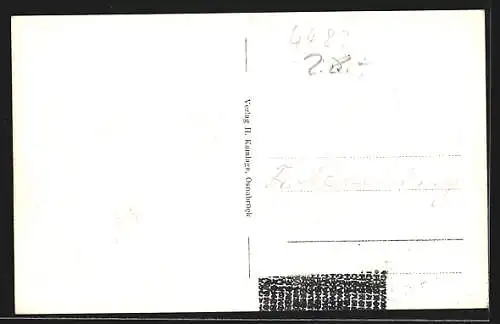 AK Asbeck, Gasthof Jos. Leyers, Schule, Strassenpartie mit Kirchturm