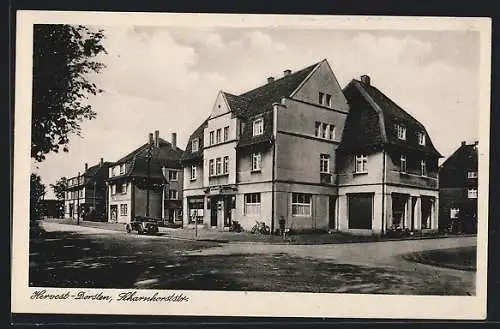 AK Hervest-Dorsten, Kreuzung Scharnhorststrasse mit Gasthof