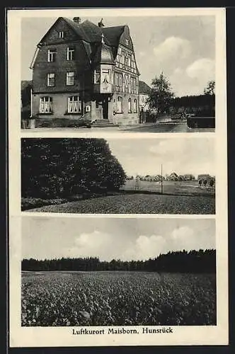 AK Hunsrück-Maisborn, Gasthof St. Hubertus, Ortspartien