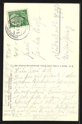 AK Vechelde, Gasthaus Geldmacher, Innenansicht