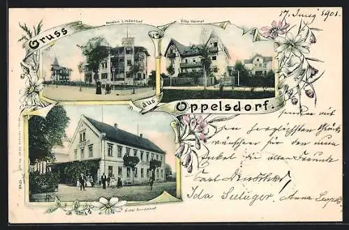 AK Bad Oppelsdorf, Pension Lindenhof, Villa Heimat
