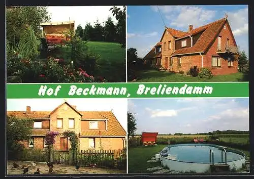 AK Meissendorf, Pension Hof Beckmann, Breliendamm 22, Garten, Swimming-Pool