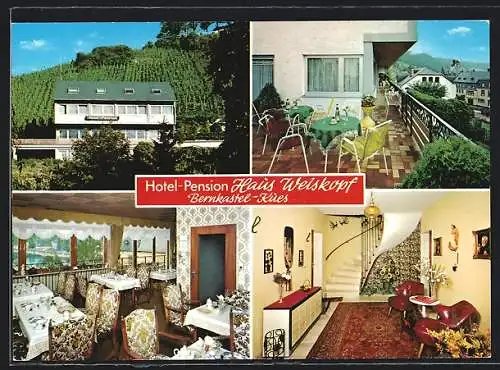 AK Bernkastel-Kues, Hotel-Pension Haus Weiskopf, Karlstrasse 14, Innenansichten