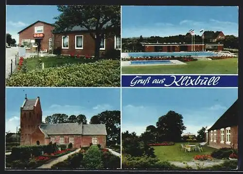 AK Klixbüll, Geschäft, Kirche, Schwimmbad
