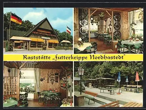 AK Nordhastedt /Dithmarschens, Gasthaus Futterkrippe, Innenansichten