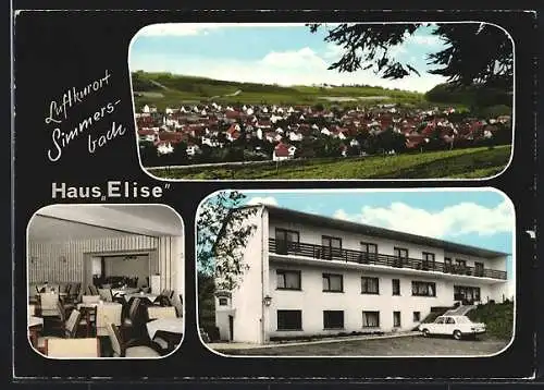 AK Simmersbach, Gasthaus Haus Elise, Ortsansicht