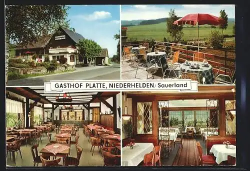 AK Niederhelden /Sauerland, Gasthof Platte, Pension
