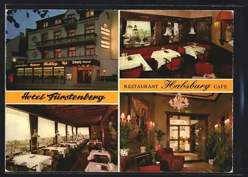 AK Bad Neuenahr, Hotel Fürstenberg, Restaurant Habsburg, Mittelstr. 4 - 6