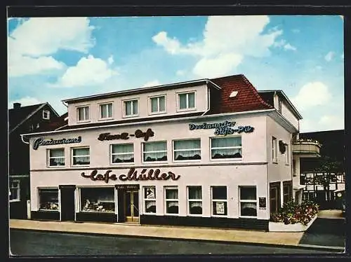 AK Solingen-Widdert, Blick zum Tanz-Cafe Müller