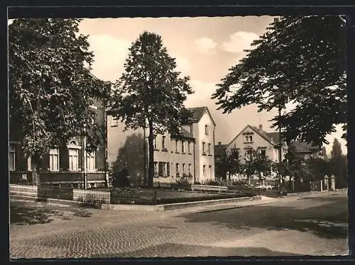 AK Lucka / S.-A., Blick in die Bahnhofstrasse
