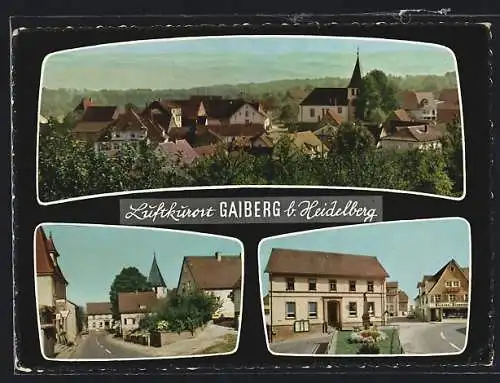 AK Gaiberg / Odenwald, Gasthaus Cafe Schneider, Strassenpartien