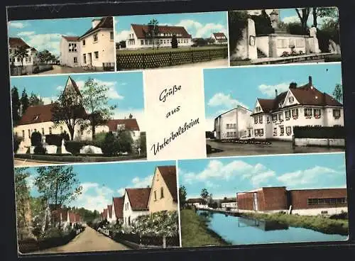 AK Unterbalzheim, Ortsansichten mit Kirche, Fluss, Strassenpartie