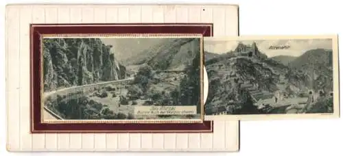 Leporello-AK Walporzheim /Ahrtal, Bunte Kuh, Ruine Saffenburg, Ursulinenkloster am Kalvarienberg