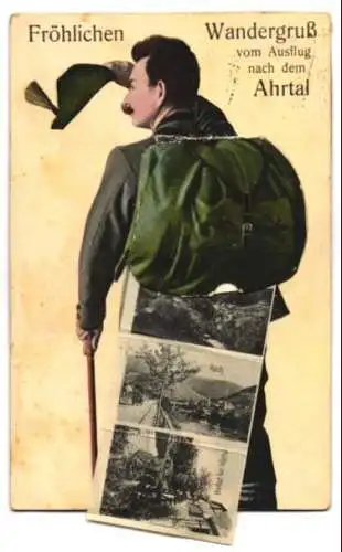 Leporello-AK Rech /Ahr, Kloster Calvarienberg, Lochmühle