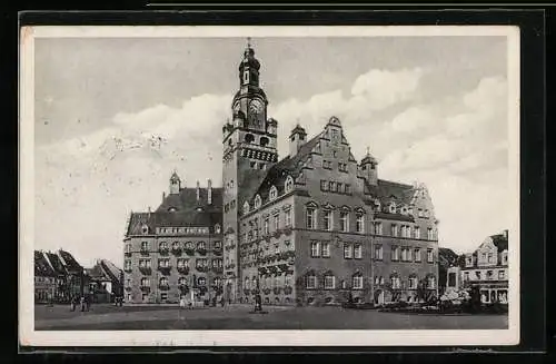 AK Döbeln, Blick auf Rathaus