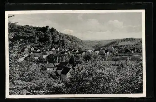 AK Philippstein /Taunus, Teilansicht mit Ruine