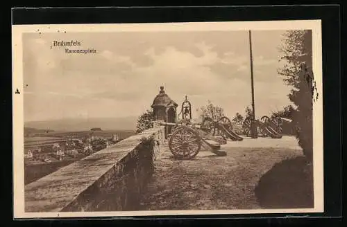 AK Braunfels, Kanonenplatz mit Panorama