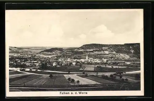 AK Falken a. d. Werra, Teilansicht mit Kirche