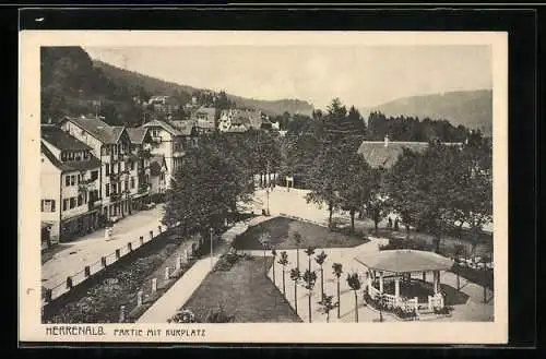 AK Herrenalb, Teilansicht mit Kurplatz