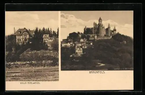 AK Braunfels, Schloss, Villa Edelweiss