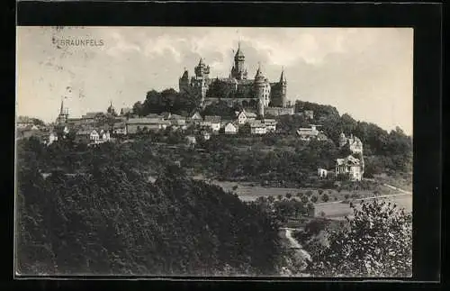 AK Braunfels, Teilansicht mit Schloss