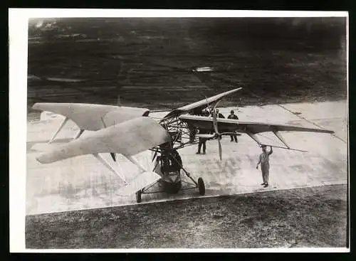 Fotografie Flughafen Valley Stream / New York, Hubschrauber - Helicopter Prototyp während der Erprobung am 30.6.1930