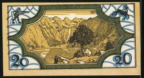 Notgeld Königssee 1921, 20 Pfennig, Partie am See
