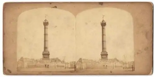 Stereo-Fotografie unbekannter Fotograf, Ansicht Paris, Blick nach der Julisäule