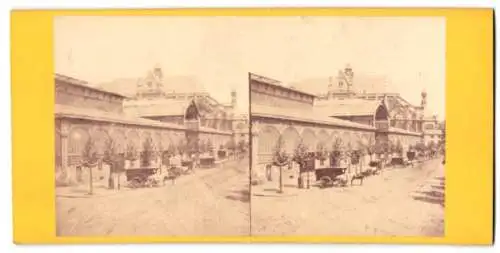 Stereo-Fotografie unbekannter Fotograf, Ansicht Paris, les Halles Markets