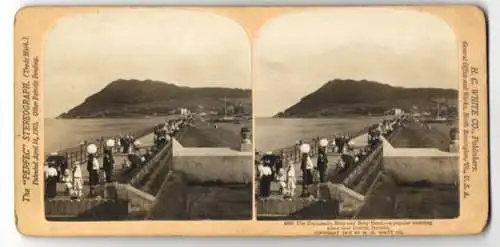 Stereo-Fotografie H. C. White Co., North Bennington, Ansicht Bray, Esplanada Bray and Bray Head