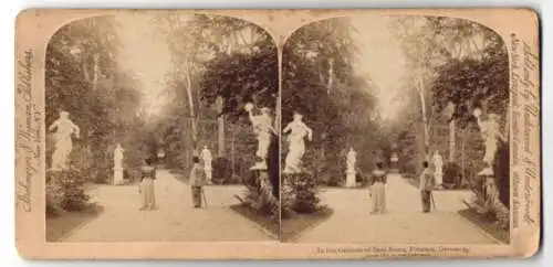Stereo-Fotografie Strohmeyer & Wyman, New York, Ansicht Potsdam, im Garten des Schloss Sanssouci